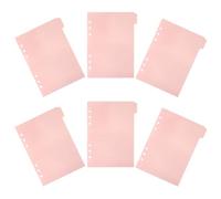 ASAKKURA 6 Intercalaires de Classeur Détachables Rose en Pp, Design Créatif, pour Organisation Rapide et Présentation Lors de Recherches