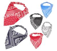 ASAKKURA 6 Pièces Bandanas Triangulaires en Chiffon Léger pour Cheveux, Bandeaux Élastiques Élégants et Stylés pour Femmes, pour Activités Intérieures et Extérieures