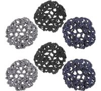 ASAKKURA 6 Pièces Filet à Cheveux Décoratif Strass, Taille Adaptée à Différents Types de Cheveux, Élastique et Élégant, pour Cérémonies et Événements Cérémoniaux