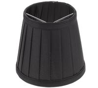 ASAKKURA Abat-jour Cylindrique en Tissu Noir Plié, Petit Abat-jour pour Plafonnier et Applique Murale, Accessoire D’éclairage Vintage pour Salon, Bureau et Chambre