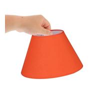 ASAKKURA Abat-jour Tambour en Tissu Orange, Petit Format pour Lampe de Table E27, Style Rétro Européen, Accessoire D’abat-jour Vintage pour Éclairage Intérieur