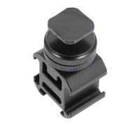 ASAKKURA Adaptateur de Montage Triple pour Griffe Chaude Caméra en Alliage D'aluminium Noir Vis 1/4 Pouce, Support Variable et Réglable pour Équipement Photographique