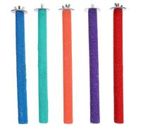 ASAKKURA Bâtonnets de Broyage pour Perroquet 5pcs en Matériaux Synthétiques Système à Disque pour Exercice et Divertissement des Petits Oiseaux et Canaris Couleur Couleur Aléatoire