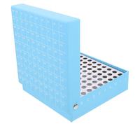 ASAKKURA Boîte de Rangement pour Tubes à Centrifuger en Papier et Plastique 100 Grilles, Facile à Identifier, pour Laboratoire et Congélateur