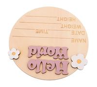 ASAKKURA Carte commémorative de liste de croissance signe d'annonce nursery accueillir Personnalisé nouveau-nés pour Oh panneau d'arrivée de bébé jalon des mois de bébé en bois Violet,mauve