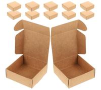 ASAKKURA Coffret Présent en Papier Kraft Vintage 15pcs pour Emballage Savonnette Artisanal et Chocolats, Robuste et Facile à Monter, pour Hôtels et Cafés