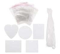 ASAKKURA Désodorisant Voiture Corde Élastique en Feutre Blanc pour Sublimation, Solide et Ferme pour Personnaliser L'air Frais en Voiture