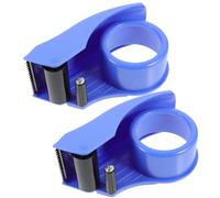 ASAKKURA Dévidoir Ruban Adhésif d'Emballage Cutter Poche Intégré, 2 Pièces Légères pour Usage Professionnel et Domestique, Couleur Aléatoire