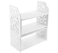 ASAKKURA Étagère de Bureau Blanche en Bois et Plastique, Bibliothèque Extensible pour Étudiants, Rangement Organisé et Décoration de Bureau Robuste Surface Lisse