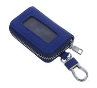 ASAKKURA Étui e Voiture Unisexe Vintage avec Fermeture Éclair Métallique Robuste, Porte-clés Multifonctionnel Bleu 808, Compatible Télécommande, Protège-clés Compact pour