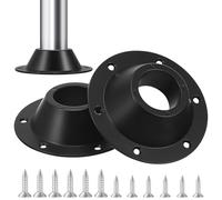 ASAKKURA Kit de Fixation Sol pour Table de Camping-Car en Aluminium, Pied de Table à Fleur Noir, Compatible Universellement, Design Minimaliste pour RV et Espaces de Vie Épurés
