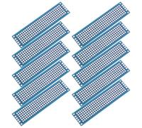 ASAKKURA Lot de 10 Cartes de Circuits Imprimés Double Face Étamées 2x8 Cm en Fibre de Verre Époxy, Plaque de Projet pour Soudure et Prototypage Électronique, Résistante Haute Température