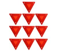 ASAKKURA Lot de 10 Triangles de Sécurité Réfléchissants Rouges pour Voiture et Camion, en Plastique Étanche Flexibilité, Voyages sur Route