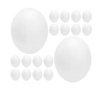 ASAKKURA Lot de 24 Œufs Leurres en Plastique Blanc pour Perroquets Simulation Réaliste, Exploration Interactive et Outil pour Élevage et Dissuasion en Nidification
