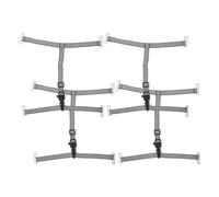 ASAKKURA Lot de 4 Jugulaires de Casque Ajustables en Y pour Casque de Chantier et Vélo, Sangle de Mentonnière Résistante et Confortable, Accessoires de Rechange pour Sécurité