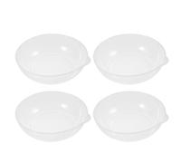 ASAKKURA Lot de 4 Plateaux de Balance Numérique en Plastique Transparent Graduation, Accessoires pour Balance Cuisine Électronique, pour Préparation de Repas et Pâtisserie