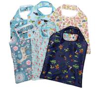 ASAKKURA Lot de 6 Paquet à Provisions à Main en Polyester Pliables, Grosse Capacité, pour Stocker Jouets et Cosmétiques, Usage Quotidien et Shopping