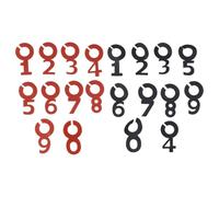 ASAKKURA Marqueurs de Verre à Vin en Silicone Noir 20pcs, Identificateurs Numérotés pour Cocktail et Fête, Aide Rapide à Localiser et Distinguer Chaque Verre