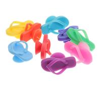 ASAKKURA Marqueurs de Verre à Vin pour Reconnaître Facilement les Verres en Silicone Forme Pantoufle 9 Pièces, Légers et Solide lors de Réunions à Domicile
