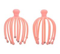 ASAKKURA Masseur Multifonction de Tête à Griffes 2 Pcs en Plastique et Acier Inoxydable, Portable et Ergonomique pour Massage du Cuir Chevelu et Relaxation Couleur Couleur Aléatoire