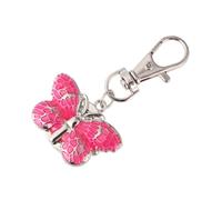 ASAKKURA Montre de Poche Rose en Métal à Quartz Ronde Porte-clés | Lecture Facile, Format Portable, Pendentif Petite Chose Délicate, Style Créatif pour Femmes et Étudiantes