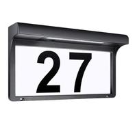 ASAKKURA Numéro de Maison Solaire Lumineux Panneau d'Adresse pour Clôture Extérieure Éclairage LED pour Cour et Jardin