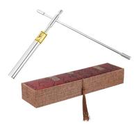 ASAKKURA Outil de Détection Feng Shui en Laiton Simple à Utiliser, Baguette de Sourcier Portable pour Trouver Source D'eau et Maison, 1 Set Facile à Ranger