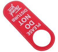 ASAKKURA Panneau de Porte Double Face en Cuir Rouge, Pratique et Facile à Monter, pour Bureaux et Bars, Signe Suspendu Ne Pas Déranger Élégant et Robuste