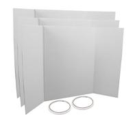 ASAKKURA Panneau de Projet Pliable Blanc à 3 Volets en Carton avec Ruban Adhésif Double Face pour Centres Commerciaux et Expositions