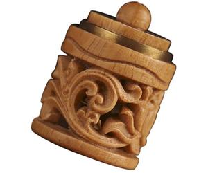 ASAKKURA Pendentif Diffuseur Décoratif Suspendu en Bois Ajouré 1 Pièce, Sachet Parfumé Rechargeable pour Voiture, Maison et Bureau, Diffuseur D’arômes Compact à Boules Parfumées