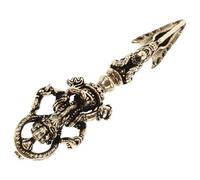 ASAKKURA Pendentif Vajra en Métal Résistant, Ornement Décoratif Tibétain Compact, Mini Pendentif Pilon Vajra pour Porte-clés DIY, Artisanat Religieux Vintage, Décoration Intérieure Unique