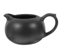 ASAKKURA Pichet à Lait en Céramique Noir Moyen, Crémier 250 Ml, Pot à Crème pour Café, Contenant pour Sauce et Sirop, Ustensile Cuisine Réutilisable, Adapté Maison et Restauration