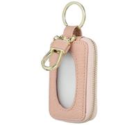 ASAKKURA Pochette pour Clés de Voiture en Pu Rose Fermeture Éclair et Emplacement Dédié pour Télécommande, Protection Élégante et Compacte pour Éviter la Perte Dommages