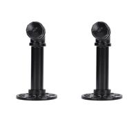 ASAKKURA Porte-Bouteilles Mural en Fer Noir Lot de 2pcs Style Industriel Rétro Support Solide pour Décoration Créative à Domicile