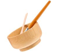 ASAKKURA Set Complet pour Masque Visage Bol en Bois Pinceau et Couteau Ensemble Portable pour Soins du Visage