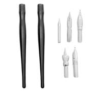 ASAKKURA Set de 2 Porte-plumage en Plastique pour Dessin et Écriture, Plume de Stylo de Dessin Animé, Matériel Scolaire, pour Croquis et Calligraphie