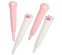 ASAKKURA Stylos de Décompression Forme Patte de Chat en Plastique Lot de 4 Stylo à Presser Couleur Aléatoire pour Étudiants, pour et