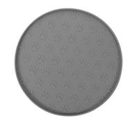 ASAKKURA Tapis en Silicone Rond pour Alimentation de Chat et Petits Animaux, Tapis Anti-débordement Bord Surélevé pour Encourager Une Alimentation Lente et Protéger la Zone de Repas