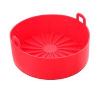 ASAKKURA Tapis en Silicone Rouge 19 Cm pour Friteuse à Air, Revêtement Antiadhésif Réutilisable, Doublure pour Panier de Cuisson, Accessoire Résistant la Chaleur Cuisine Ig Air Fryer