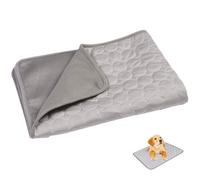 ASAKKURA Tapis Rafraîchissant pour Animaux XL 100x70 Cm en Tissu Épais Imperméable Gris, Coussin D’été Anti-Chaleur pour Chien et Chat, Résistant aux Rayures, pour Intérieur et Canapé