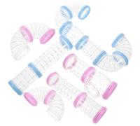 ASAKKURA Tunnel Transparent pour Hamster en Plastique, Kit DIY 2 Tubes Connecteurs, Extension de Cage Modulaire pour Rongeurs et Hamsters Nains, Accessoire Extérieur