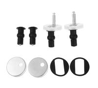 ASAKKURA Vis de Fixation pour Abattant Wc en Acier Inoxydable Caoutchouc, Robuste et Facile à Installer, Kit Complet pour Siège de Toilette Argenté ou Noir
