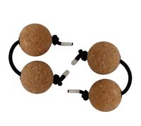 Asalato Ball Shaker - Kit de couple rythmique en liège avec son percussif classique | Boule de battement portable traditionnelle, outil d'argile du patrimoine africain, utilisation pour les festivals
