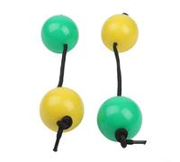 Asalato Lot de 2 hochets africains à percussion avec hochet de 5 cm Bleu + jaune