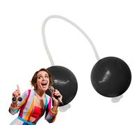 Asalato Shaker - Instrument de rythme de boule de tambour du bout des doigts | Double boule de maracas africaines | Accessoires de Percussion ABS de hochet de tambour actionné à la main pour la Perfor