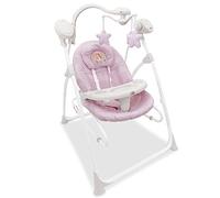 Balancelle 3-en-1 Rose Asalvo - 15570 5 Vitesses, Temporisateur, Musique, Sons Relaxants, Chromothérapie, Carrousel De Jouets Rose TU