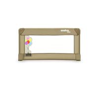 Asalvo Barrière de lit pliable 90 cm - Protection anti-chute pour enfants, installation rapide, utilisation à la maison ou en voyage, compatible avec matelas - Magic Beige