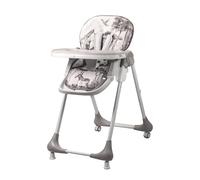 Asalvo CHEF Chaise Haute Bébé, Réglable en Hauteur (7 Positions), Dossier Inclinable, Repose-pieds Ajustable, Plateau Double Amovible, Pliage Compact, Dès 6 Mois jusqu’à 15 kg, Gris