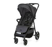 Asalvo Fiyi Poussette pour bébé, confortable, ultra légère, sûre, capote avec fenêtre et frein arrière, maniable, pliable compact, charge maximale 24 kg, noir