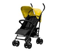 Asalvo MOMBI 2 Poussette Bébé, Légère et Compacte, Dossier Inclinable Multipositions, Repose-pieds Réglable, Capote avec Fenêtre, Pliage Facile, de la Naissance jusqu’à 15 kg, Jaune
